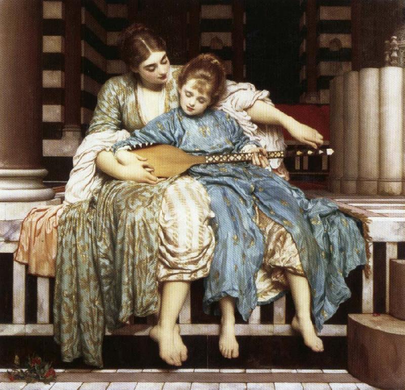 Lord Frederic Leighton The Muisc Lesson oil painting picture